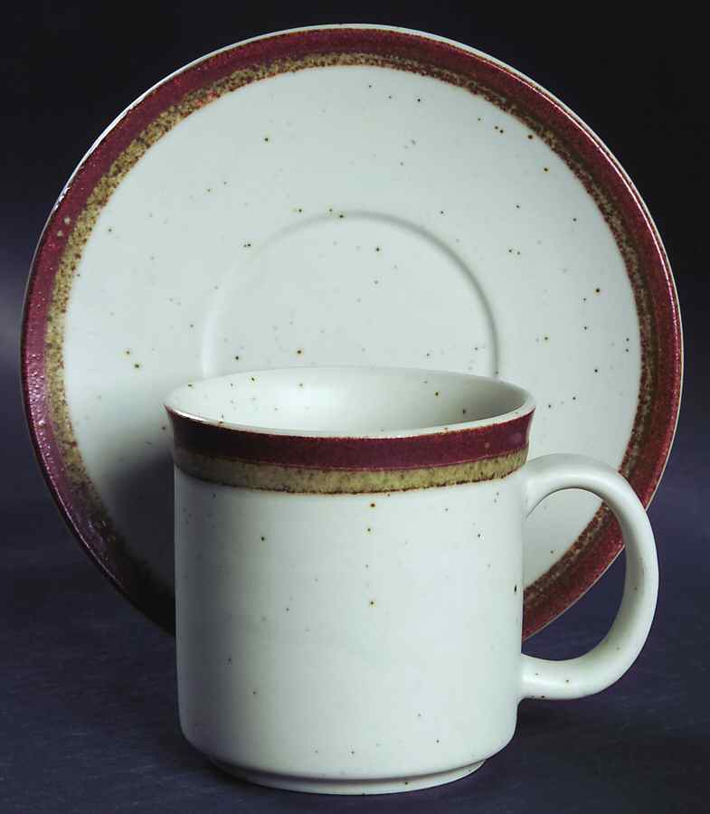 Redwood Flat Cup & Saucer Set by Otagiri-1