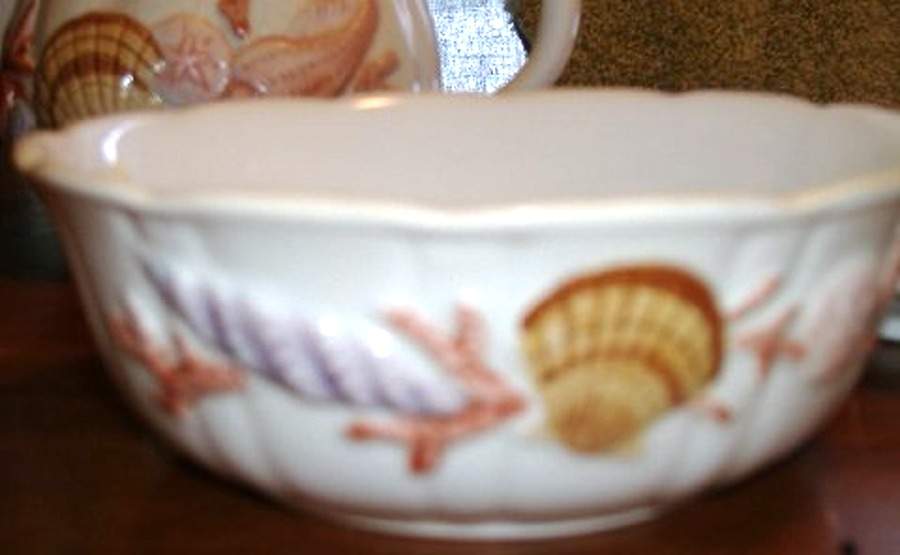 Shell 9" Round Vegetable Bowl by Otagiri-1