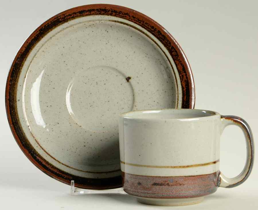 Sierra Flat Cup & Saucer Set by Otagiri-1