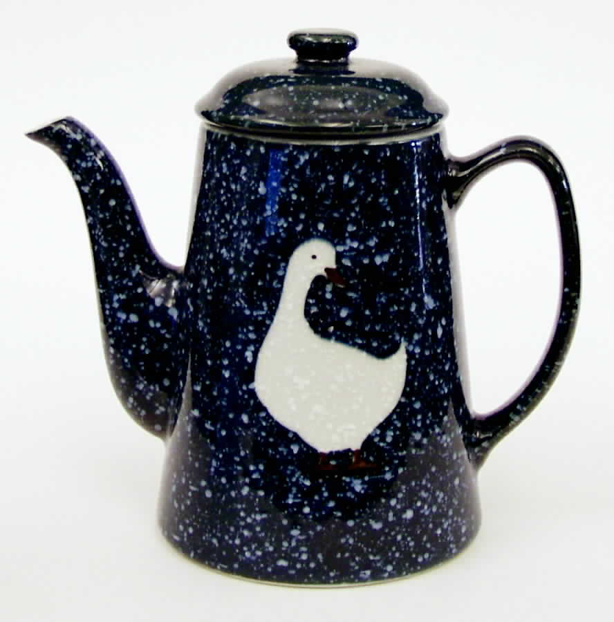 Spackled Goose Coffee Pot & Lid by Otagiri-1