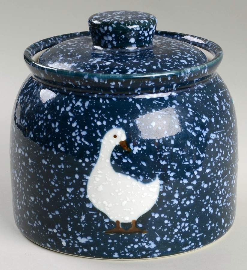 Spackled Goose Small Canister & Lid by Otagiri-1