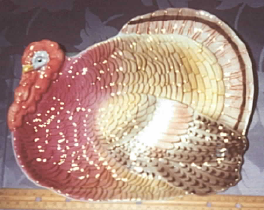 Turkey 18" Figural Platter by Otagiri-1