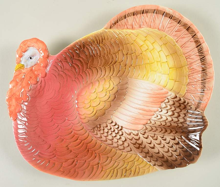 Turkey 13" Figural Platter by Otagiri-1