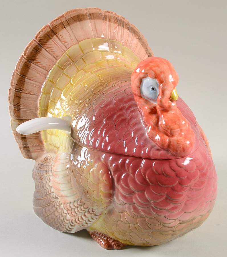 Turkey Tureen & Lid w/Ladle by Otagiri-1