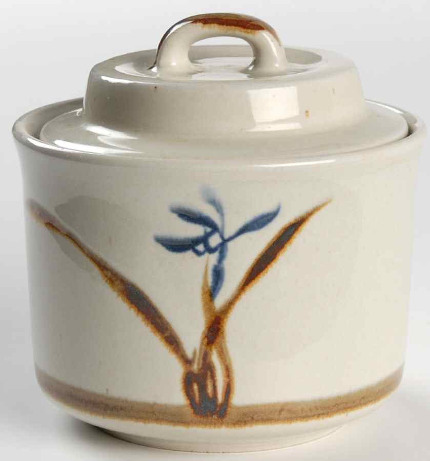 Wild Iris Sugar Bowl & Lid by Otagiri-1