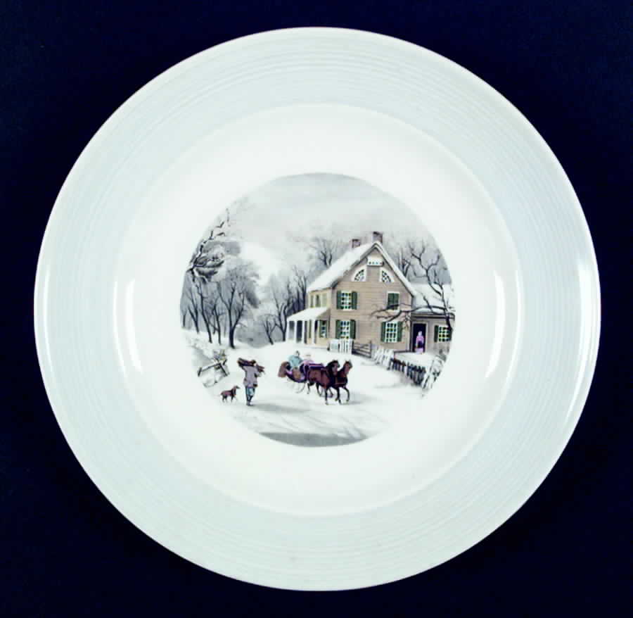 Currier & Ives Dinner Plate by Ovington's-1