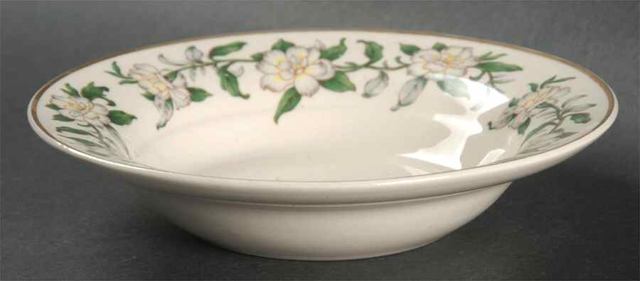 Gardenia Rim Fruit/Dessert (Sauce) Bowl by Limoges-American-1