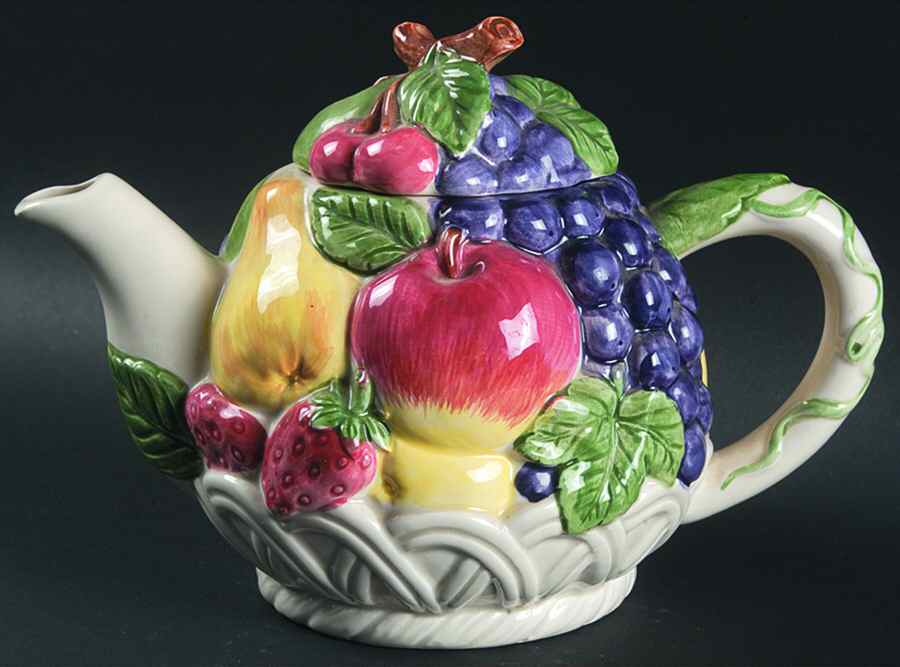 Fruit Basket Teapot & Lid by Otagiri-1