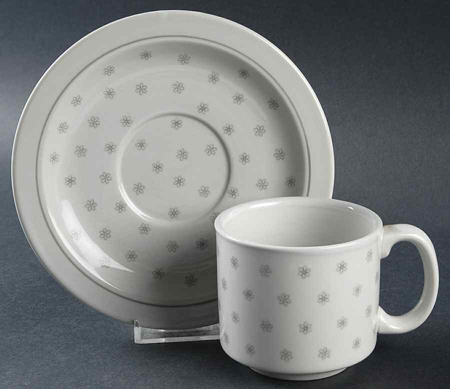 Melody Flat Cup & Saucer Set by Otagiri-1