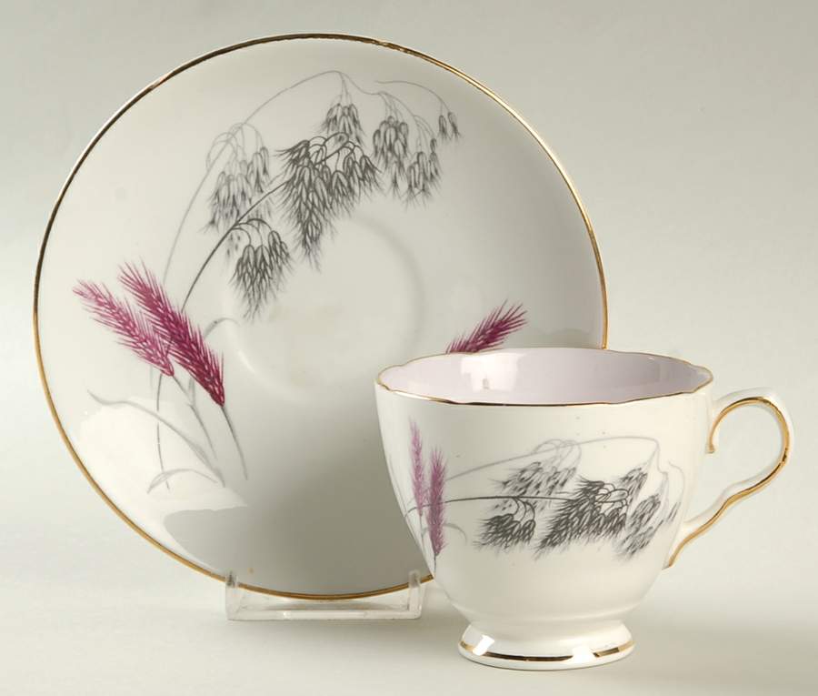 3647 Footed Cup & Saucer Set by Old Royal (England)-1