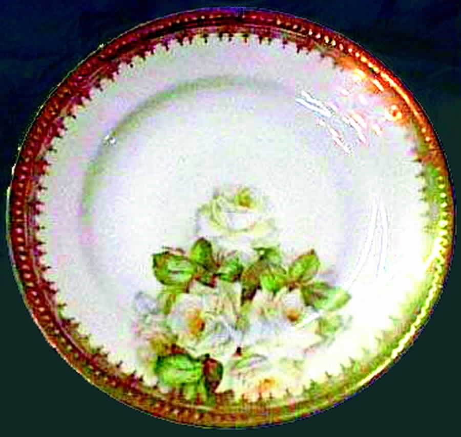 Bridal Rose Dinner Plate by Oscar Schlegelmilch-1