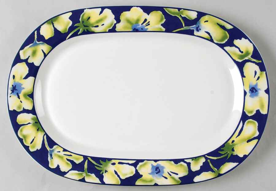 Jasmine 14" Oval Serving Platter by Oneida-1
