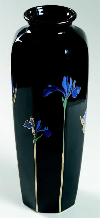 Blue Iris 11" Vase by Otagiri-1