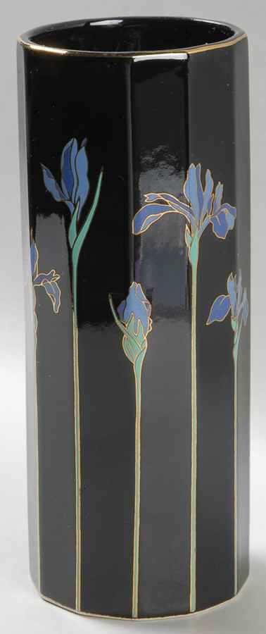 Blue Iris 8" Vase by Otagiri-1