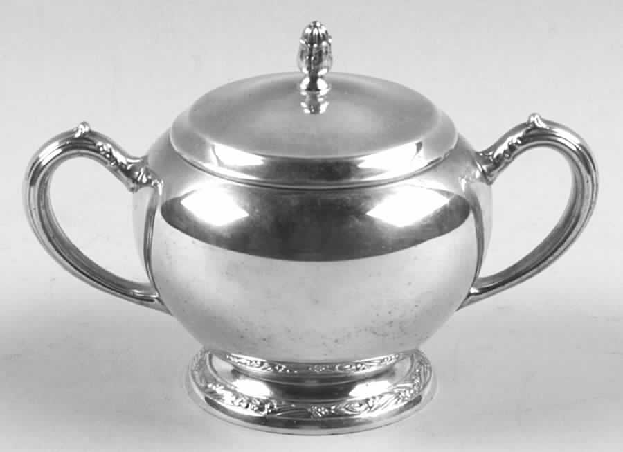 Maybrook (Silverplate Hollowware) Sugar Bowl & Lid by Oneida Silver-1