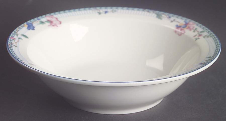 Blue Lattice Rim Cereal Bowl by Oneida-1