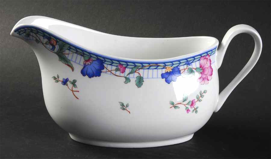 Blue Lattice Gravy Boat by Oneida-1