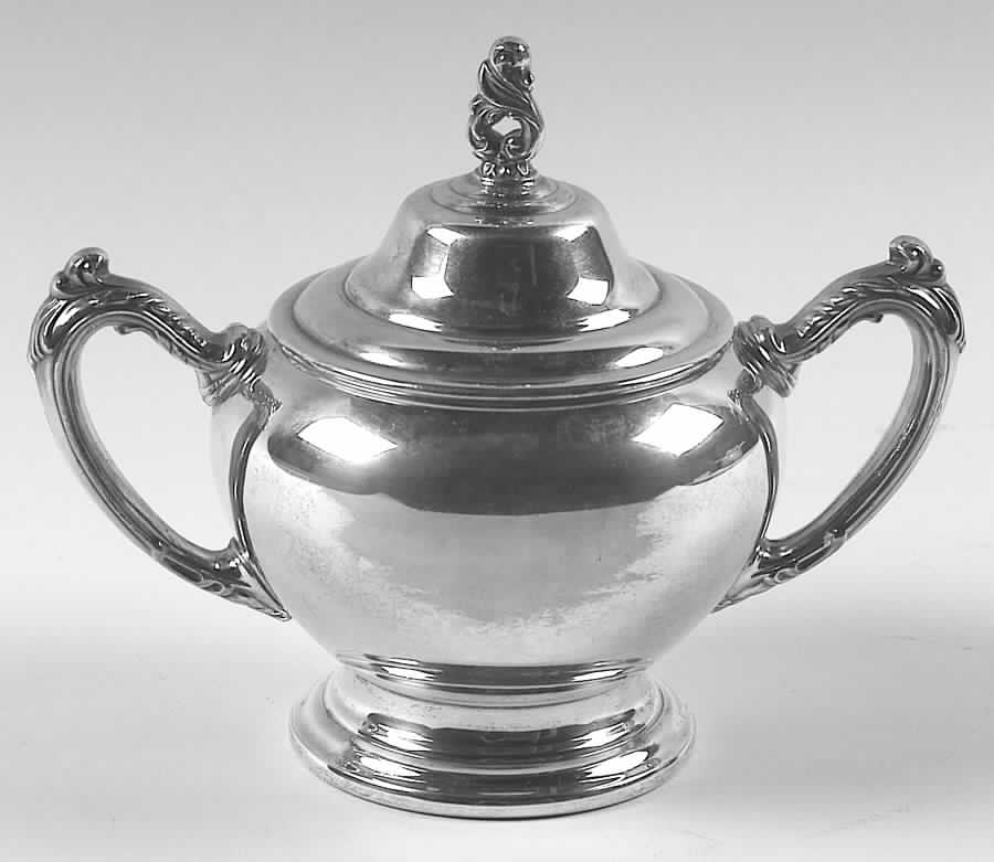 Sea Crest (Silverplate, Hollowware) Sugar Bowl & Lid by Oneida Silver-1