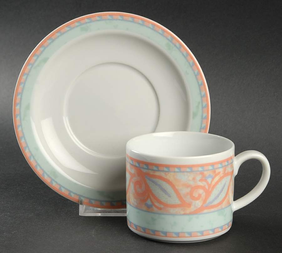 Terrazzo Flat Cup & Saucer Set by Oneida-1