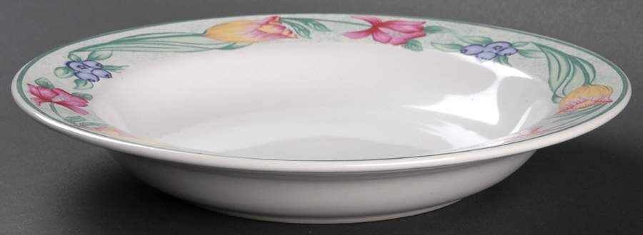 Tulip Garden Rim Soup Bowl by Oneida-1
