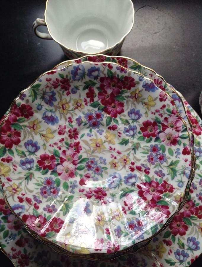 OLR8 Footed Cup & Saucer Set by Old Royal (England)-1