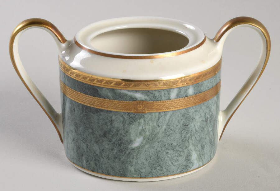 Jade Florentine Sugar Bowl No Lid by Oscar De La Renta-1