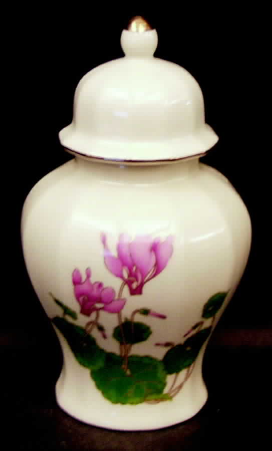 Cyclamen Small Ginger Jar & Lid by Otagiri-1