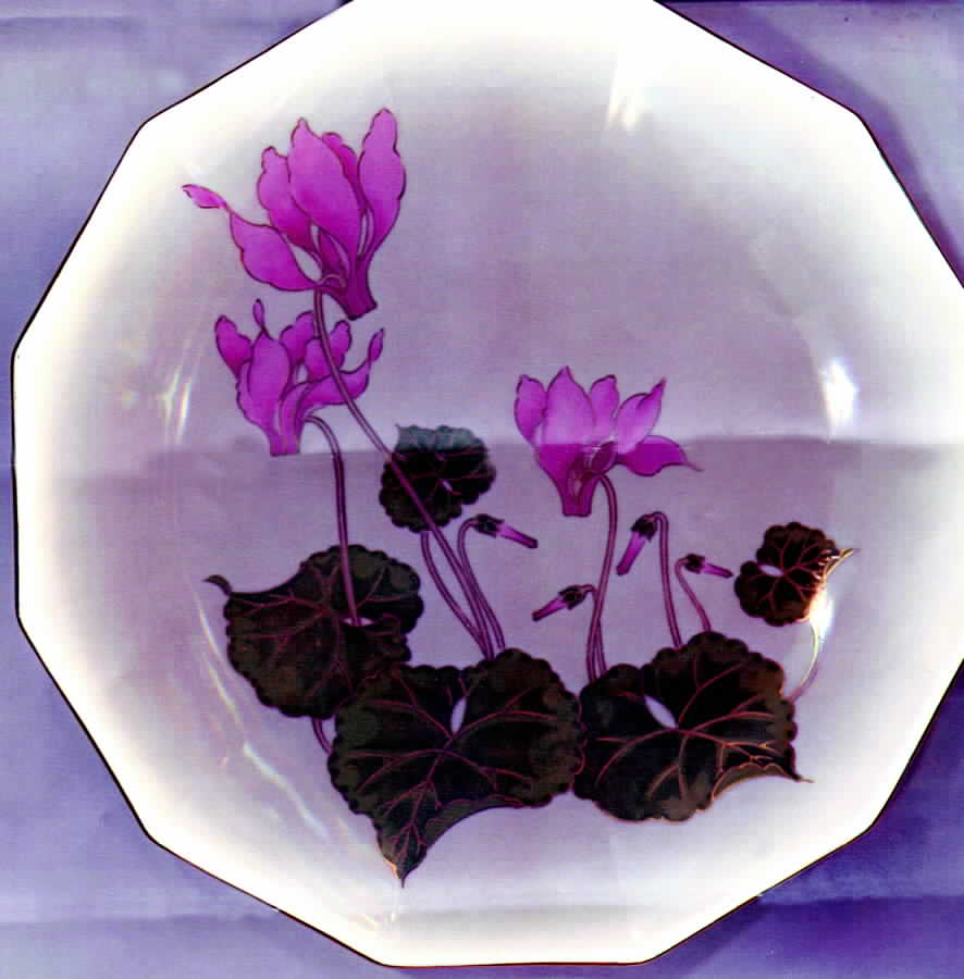 Cyclamen Salad Plate by Otagiri-1