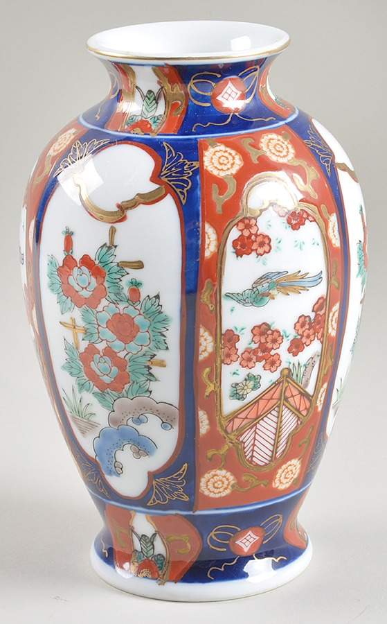 Gold Imari 7" Vase by Otagiri-1