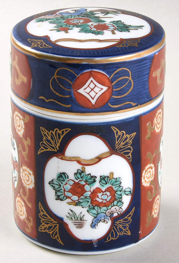 Gold Imari 4" Storage Jar & Lid by Otagiri-1