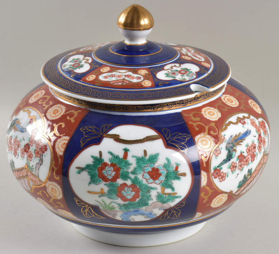 Gold Imari Tureen &  Lid by Otagiri-1