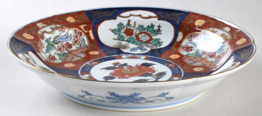Gold Imari 9" Round Vegetable Bowl by Otagiri-1