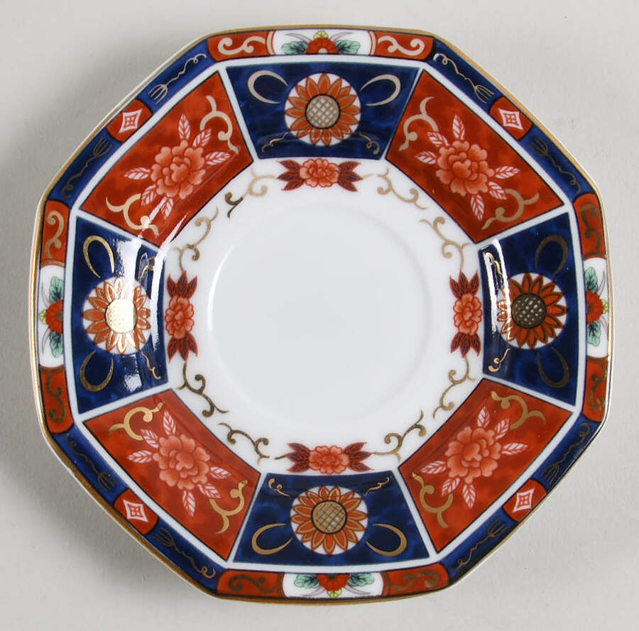 Gold Imari Saucer for Footed Cup by Otagiri-1