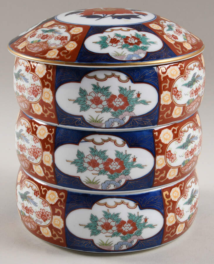 Gold Imari Stack Set by Otagiri-1