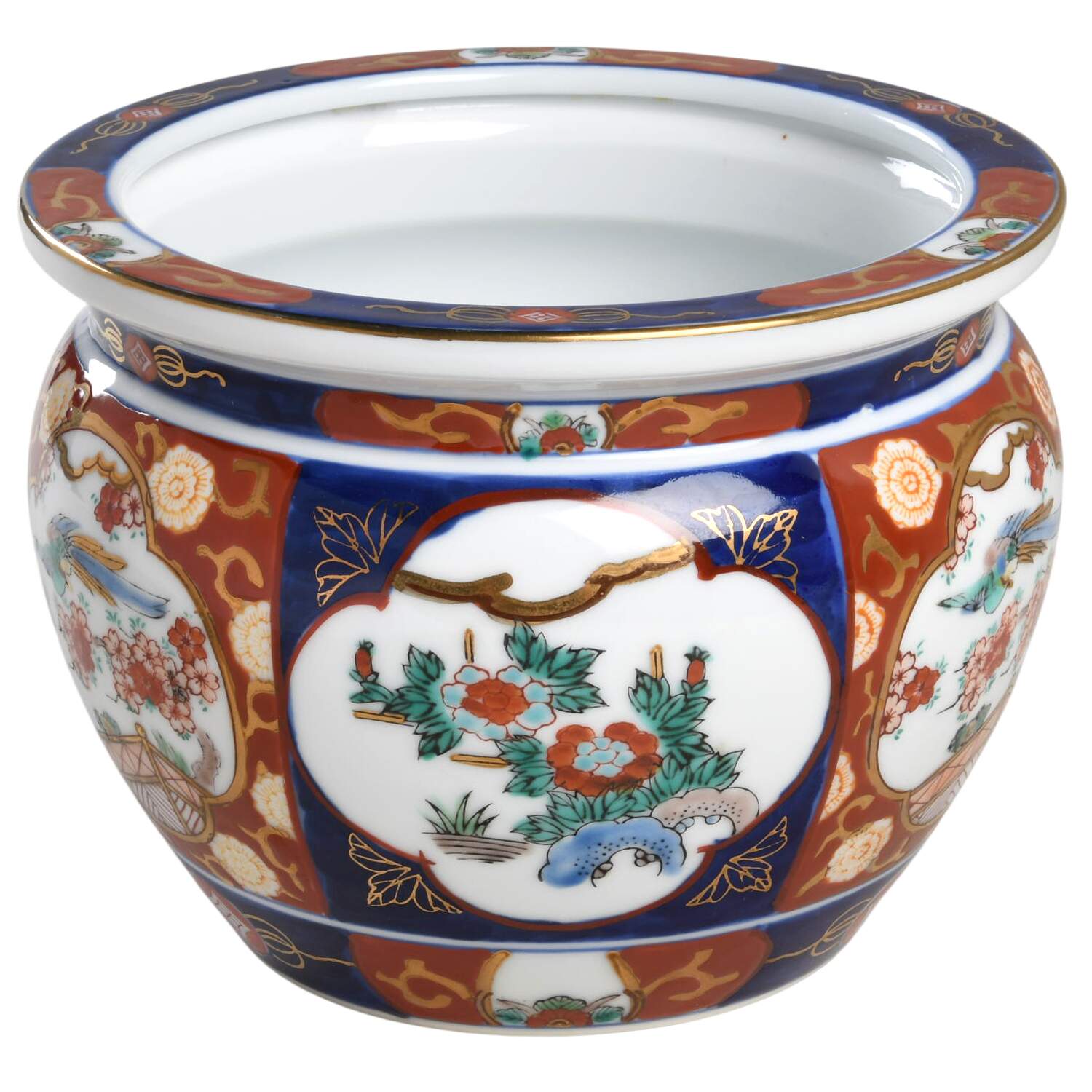 Gold Imari 5" Cachepot by Otagiri-1