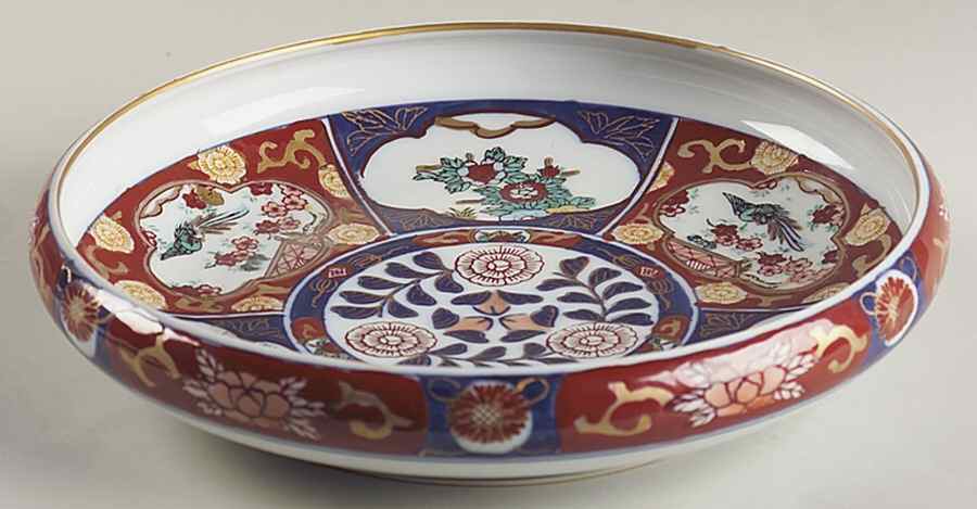 Gold Imari Round Shallow Bowl by Otagiri-1