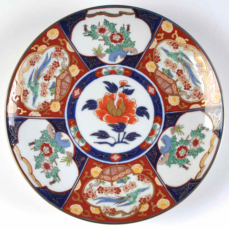 Gold Imari Wall Plate by Otagiri-1