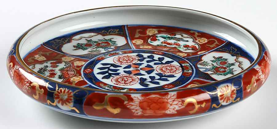 Gold Imari Flower Pot Underplate Only by Otagiri-1