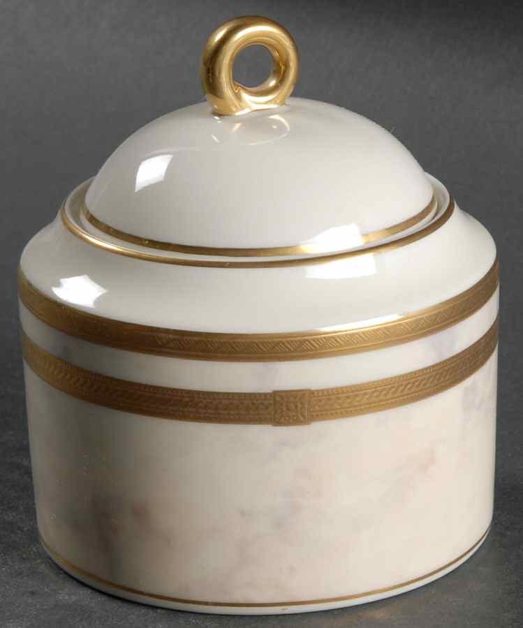 Ivory Florentine Sugar Bowl & Lid by Oscar De La Renta-1