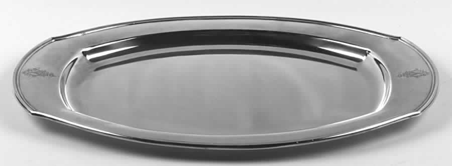 Bird of Paradise (Silverplate, 1923, Hollowware) Medium Plated Meat Platter No Well by Oneida Silver-1