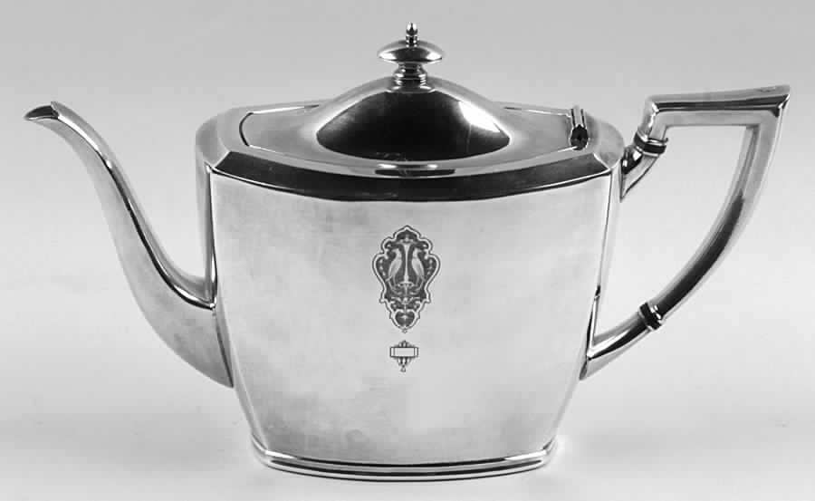 Bird of Paradise (Silverplate, 1923, Hollowware) Teapot by Oneida Silver-1