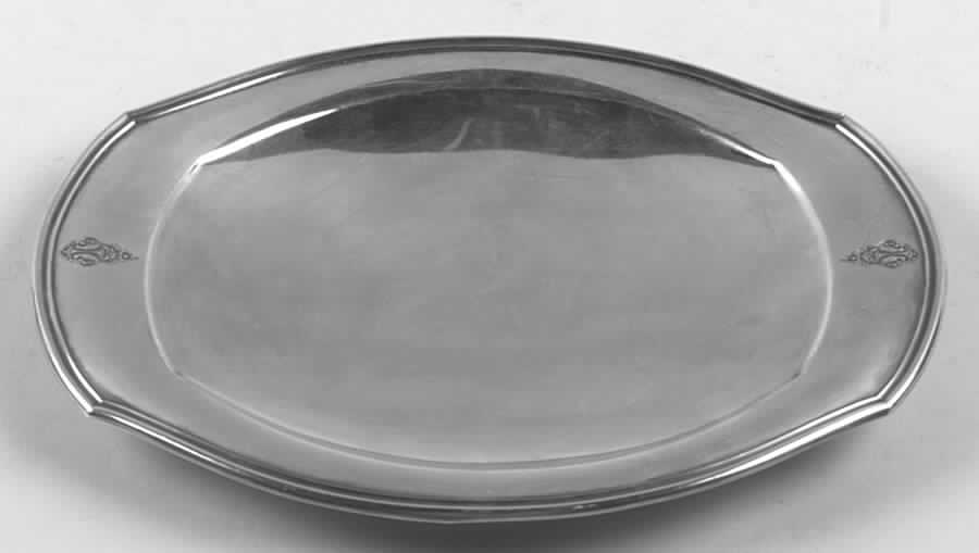 Bird of Paradise (Silverplate, 1923, Hollowware) Silverplate Footed Cake Plate by Oneida Silver-1