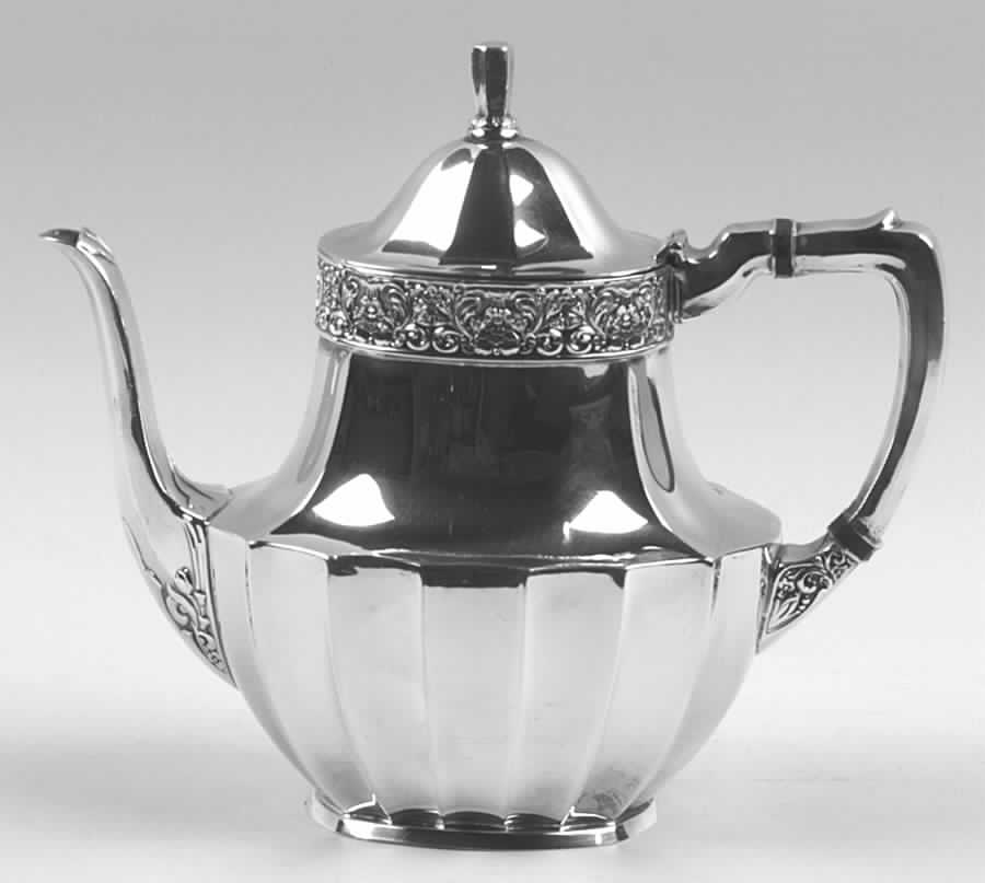 Coronation (Silverplate, Hollowware) Teapot by Oneida Silver-1