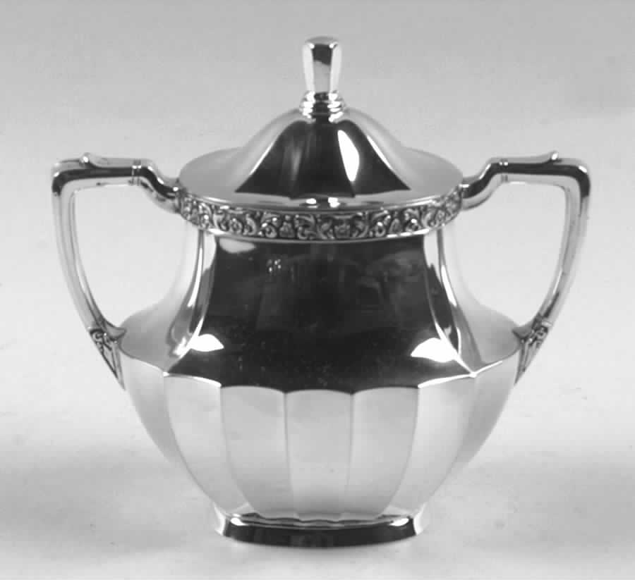 Coronation (Silverplate, Hollowware) Sugar Bowl & Lid by Oneida Silver-1