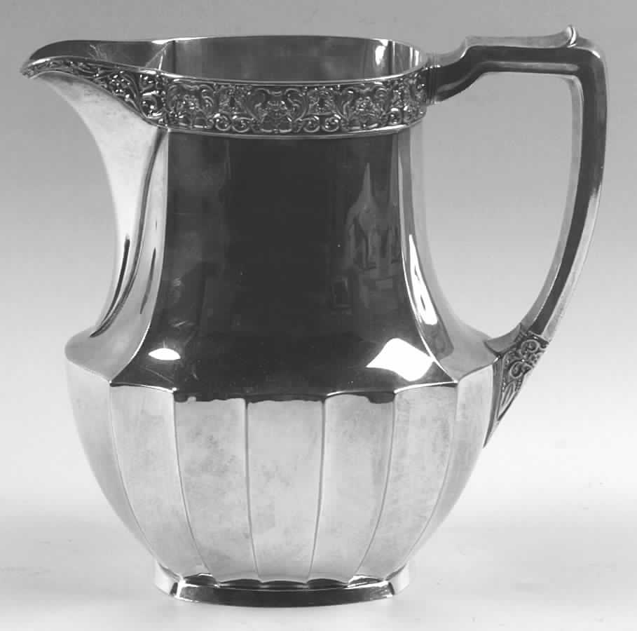 Coronation (Silverplate, Hollowware) Plated Water Pitcher with Ice Lip by Oneida Silver-1
