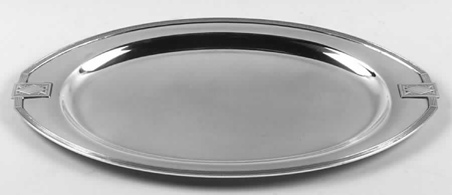 Noblesse (Silverplate, Hollowware) Medium Plated Meat Platter No Well by Oneida Silver-1
