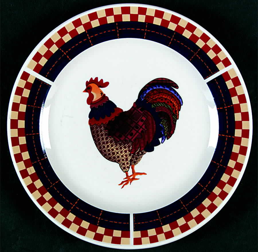 Calico Rooster Salad Plate by Oneida-1