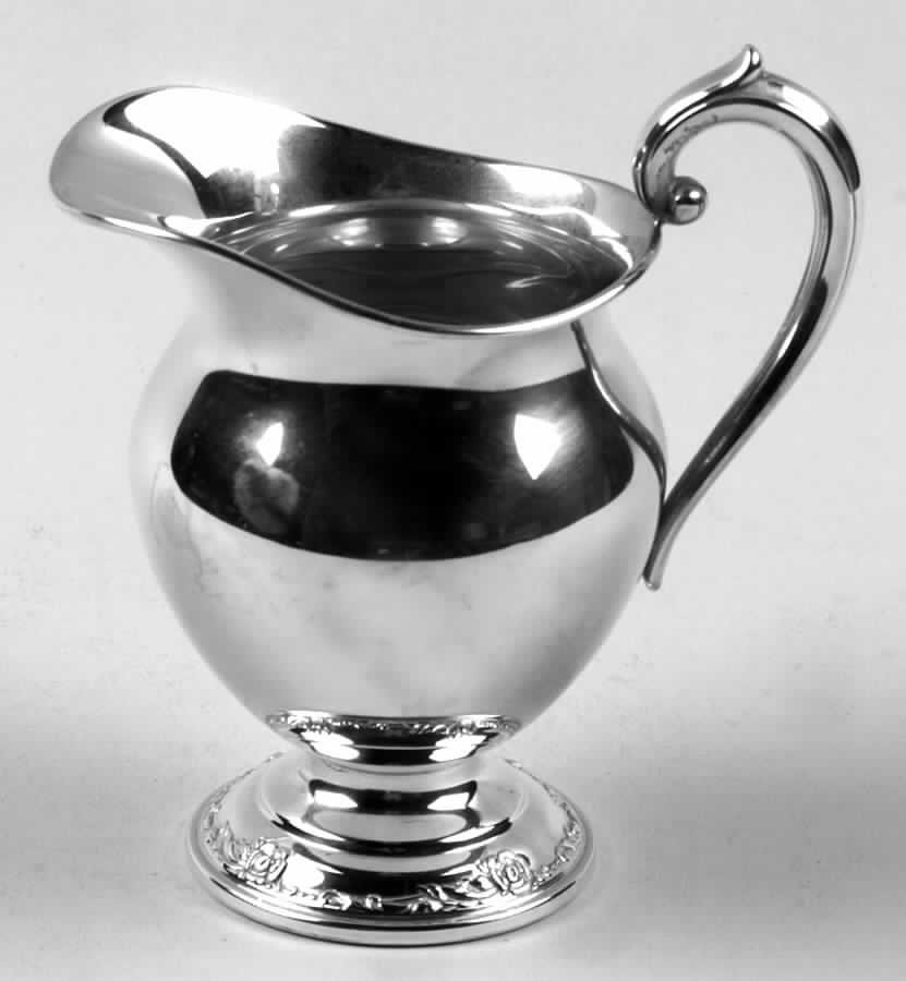 Damask Rose (Sterling, 1946, Hollowware) Mini Creamer by Oneida Silver-1