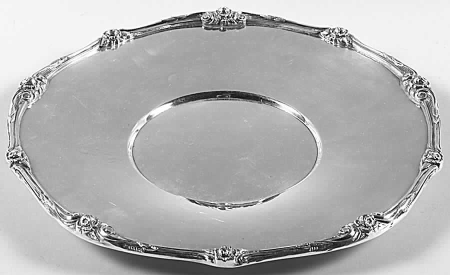 Glenrose (Silverplate, 1908, Hollowware) Silverplate Sandwich Plate by Oneida Silver-1