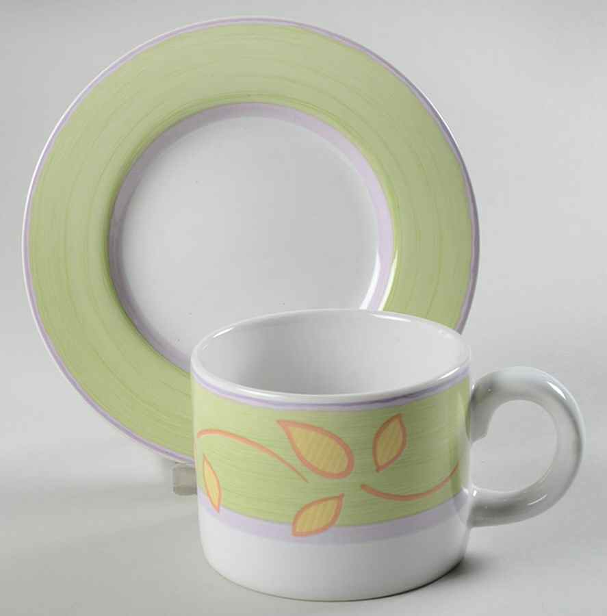 Synergy Iv Flat Cup & Saucer Set by Oneida-1